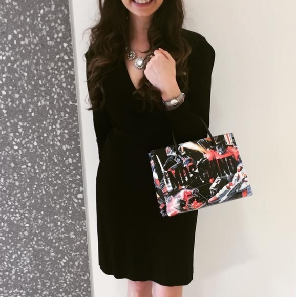 Diana Von Furstenberg Black Wrap Dress - Picture 1 of 7